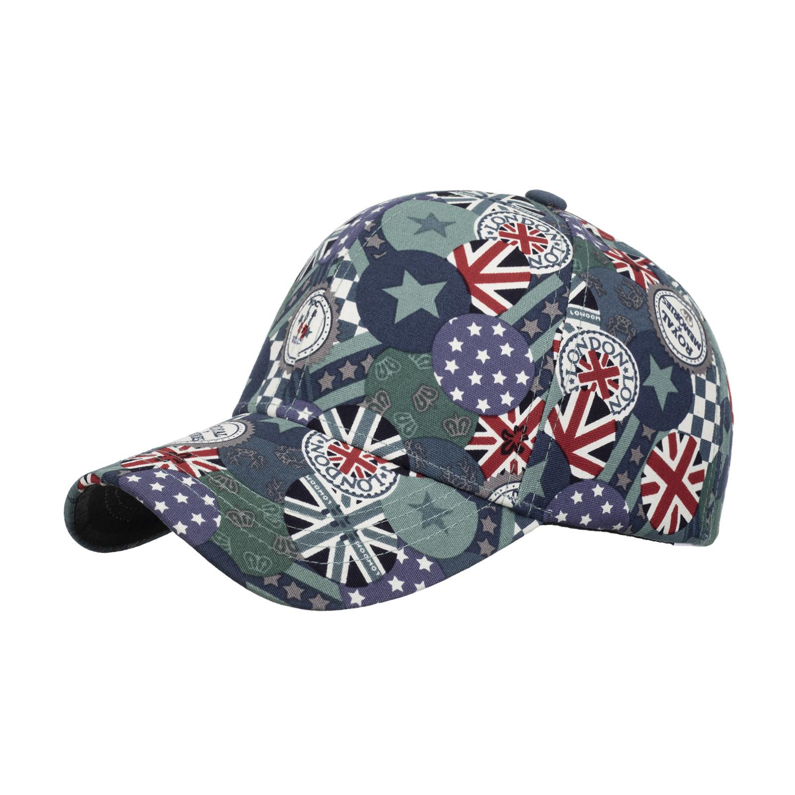 

Hat Personality Trend Graffiti Hardtop Baseball Hat British Fashion Sunscreen Visor Cap Cap зелений