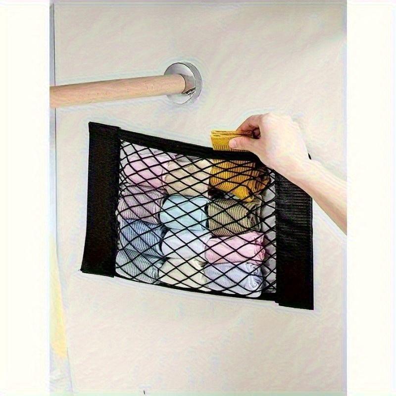 Multi Functional Self-adhesive Elastic Storage Net,Suitable for Kitchens,Living Rooms,Dormitories,and RVs Without Drilling Holes