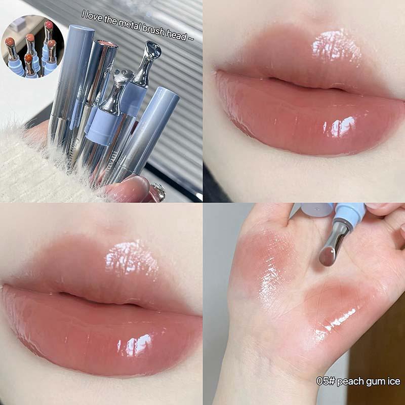 Cappuvini Mirror Gloss: Nude Serum Lip Gloss & Tint with Whitening Effect for Students