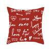 Funda de Almohada Decoración del Hogar de Lujo Patrón de Estampado de Amor Rojo Funda de Cojín Funda de Cojín para Sofá de Sala de Estar