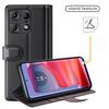 For Motorola Edge 50 Pro 5G Case Genuine Split Leather Phone Cover with Wallet Stand