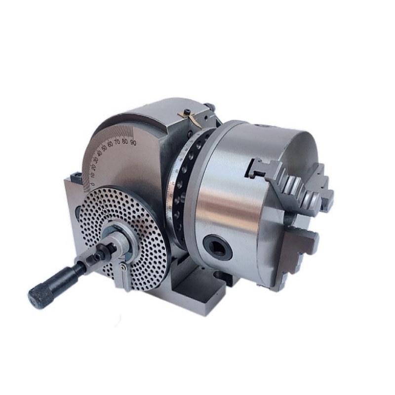 Universal BS-0 5-Inch Precision Dividing Head with Hand-Crank Rapid Indexer, Vertical/Horizontal Dual-Use, and Tailstock
