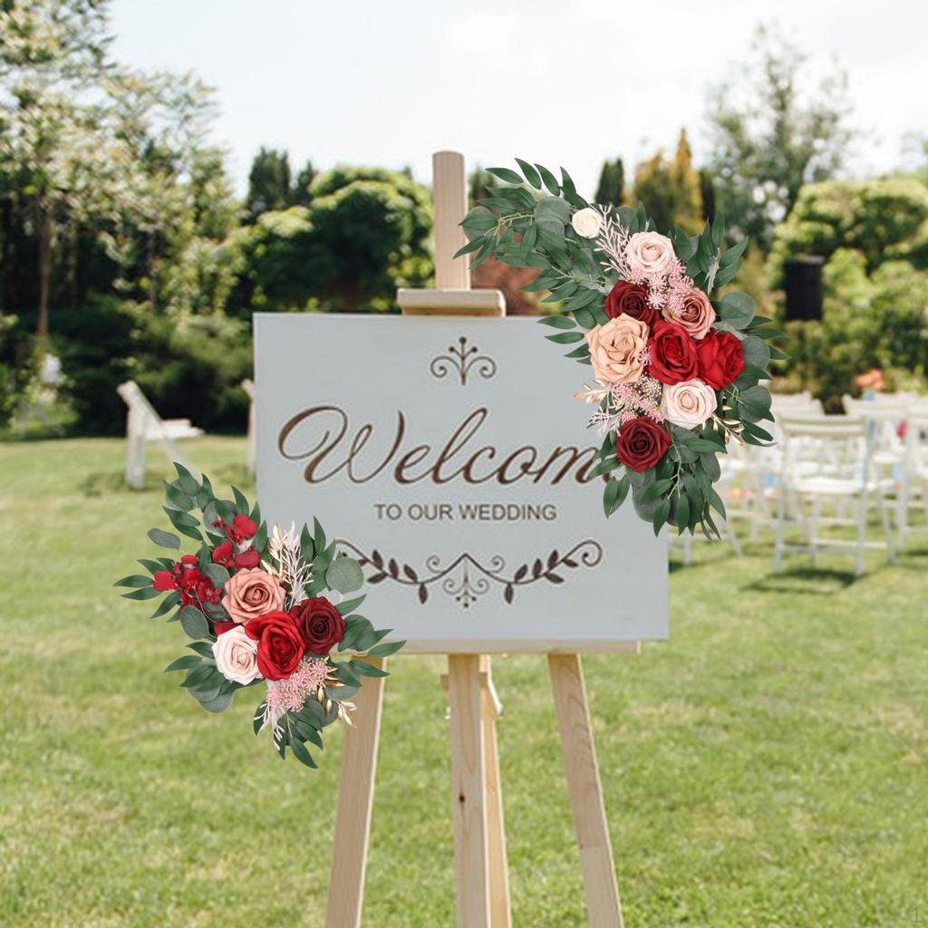 2 Pack Wedding Arch Floral Swag with Artificial Blooms for Home And Event