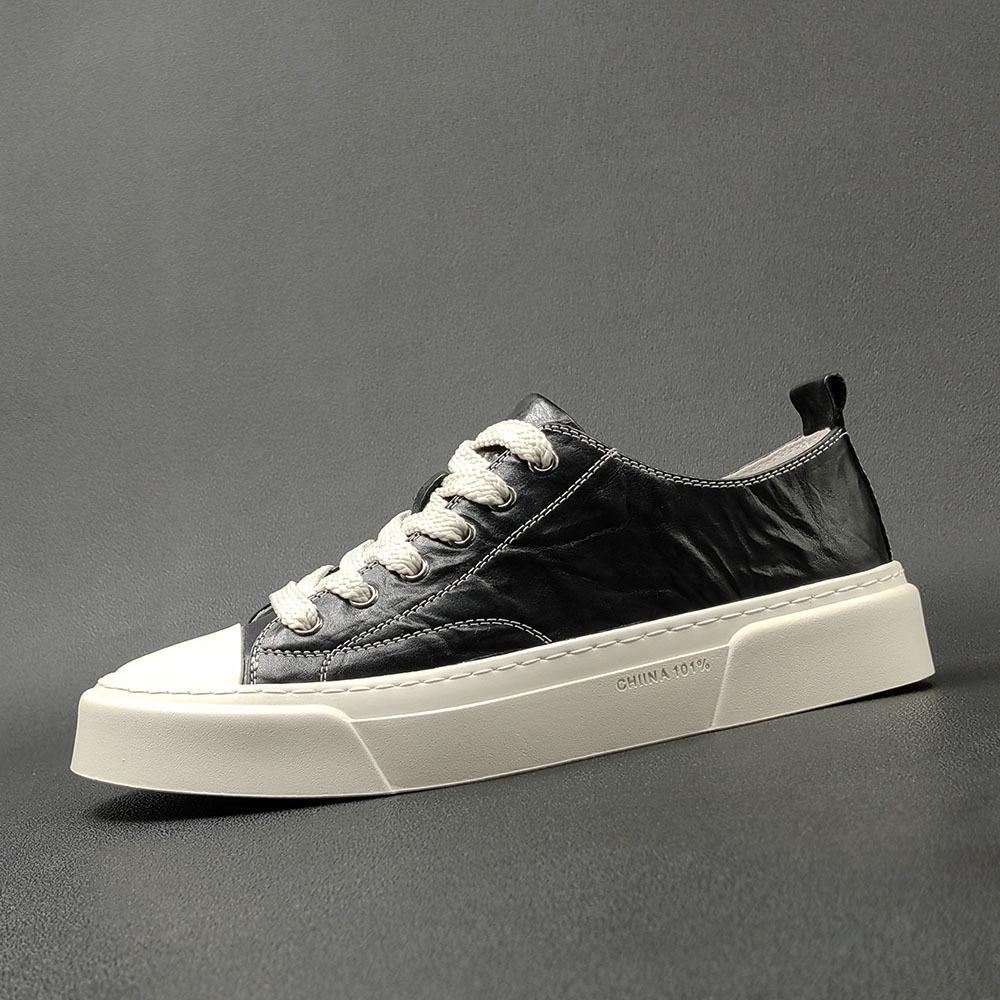 Новые кожаные кеды обувь однотонные легкая роскошь плоская подошва 38