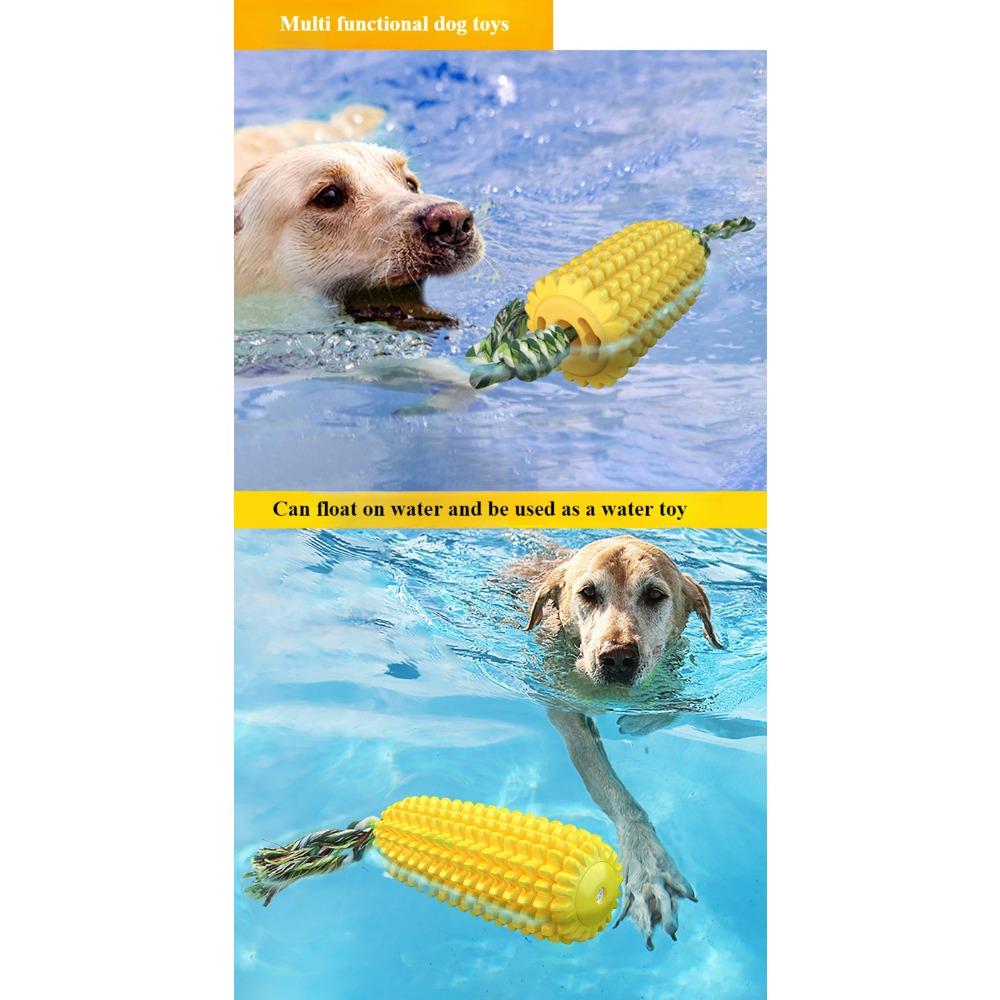 Dog toys, pet supplies, acoustic corn dog toys. Cotton rope, grinding rod