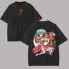 One Piece Zoro Luffy Graphic T Shirt Men Women Vintage Wash Cotton Short Sleeve Tee Summer 2026 Y2k Streetwear Loose Casual Tops