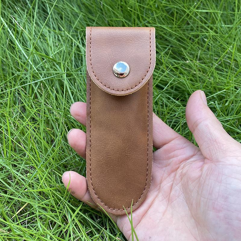 PU Leather Universal Folding Knife Sheath Family Portable Camping Knife Pocket Knife Sheath Storage Tool Bag