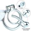 FRRK Stainless Steel Male Chastity Devices Cock Cage With Urethral Catheter Penis Lock Cock Ring Sex Toys For Men Chastity Belt