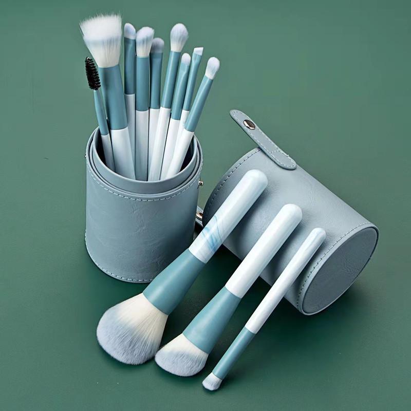 

Sunny Fancy Makeup Brush Set: Super Soft Bristles for Blush, Powder, Stippling, and Blade Brushes.