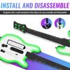 Wireless Guitar Controller for Wii Remote Support Guitar Hero and Rock Band 2 Wii U Games with Strap & RGB Light W001