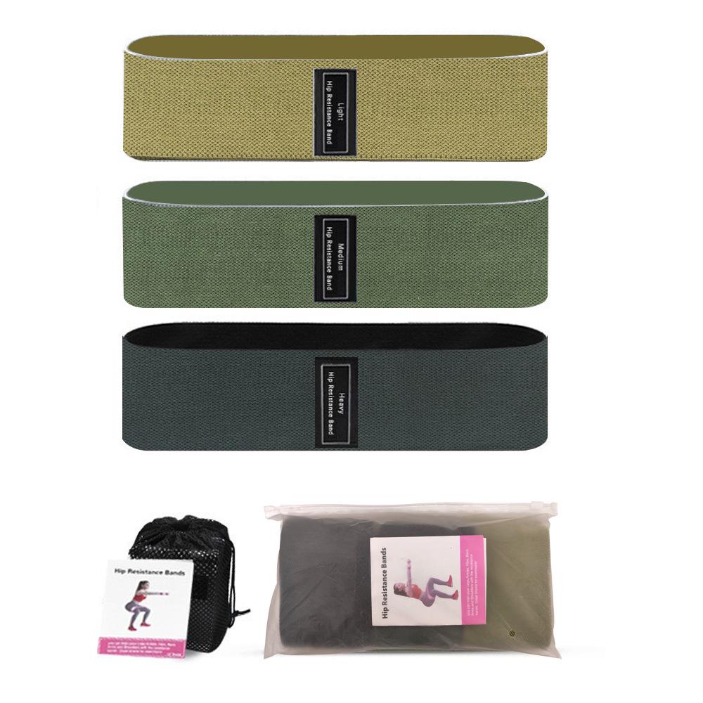 Polyester Cotton Yoga Resistance Bands Set - Booty, Squat, and Hip Lift Fitness Elastic Bands In Stock