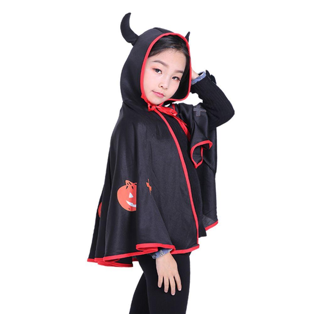 Party Cloak Cartoon Children Day Cosplay Props Devil Horn Cloak Cosplay Costume Hooded Cloak