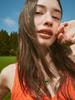 ASIF CALIE Cross Backless Knit Vest Orange