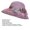 Women Sun Hat Mesh Yarn Wide Brim 3D Flower Decor Bucket Hat Outdoor UV Protection Beach Cycling Basin Hat