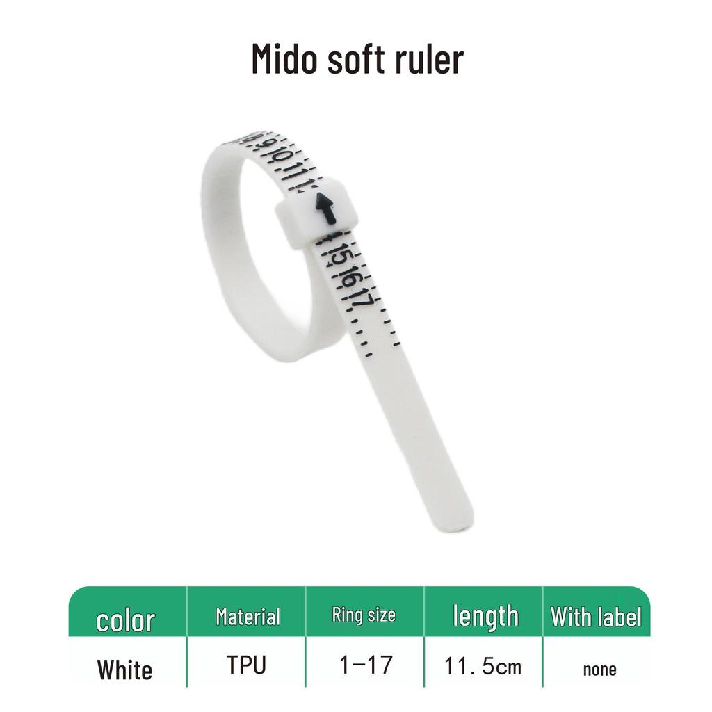 Adjustable US/UK Ring Size Measuring Tool: PU Ring Sizer & Ruler Tape