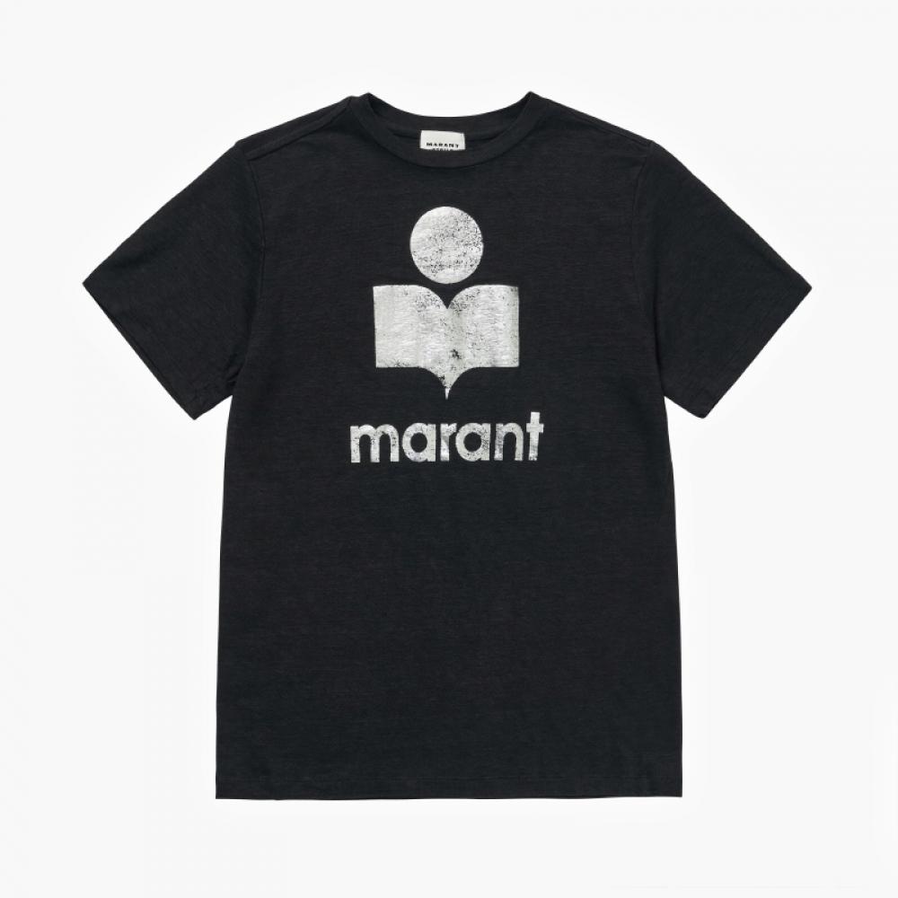 ISabelle Marant TS0001fb A1n10e 01bk Zewel Zewell Linen Women S Short Sleeve Tee