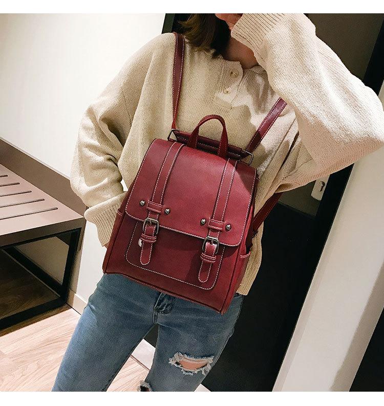 Bags 2021 Pu Girls Backpack Trend 