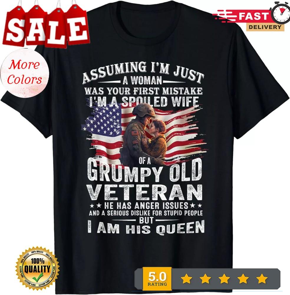 Я Избалованная Жена Ворчливого Старого Ветерана Мужа Жена Футболка S