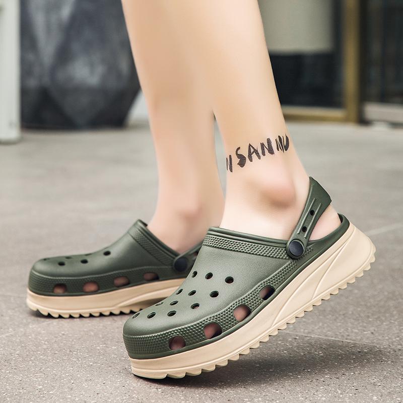 Fashion Men Sandals Lightweight Men Indoor Garden Shoes Summer Outdoor Wading Shoes Man Comfortable Walking Non-Slip Breathable