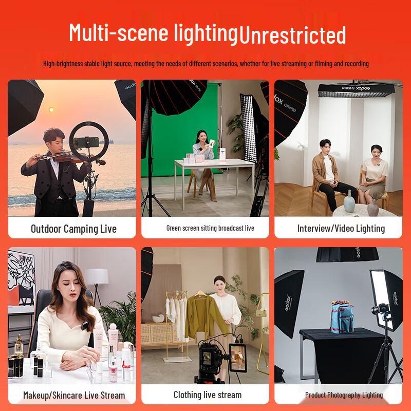 Godox LA200Bi Bi-Color LED Video Light 2-Light Kit