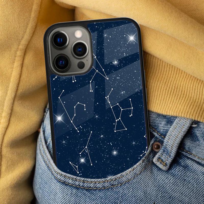 Starry Night space constellations stars Soft Phone Case for iPhone 17 Air 16e Pro max 15 Pro 13 14 Plus 11 12 MagSafe Magnetic iPhone 11pro