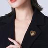 Brooch Pin, Forest Animals Heart-Shaped Brooch, Thickened Zinc Alloy Badge, Enamel Paint Tree Hole Secure Pin for Coat Hat Backpack Gift