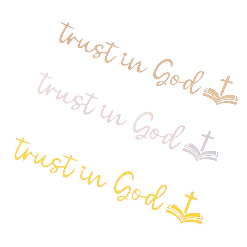 Trust In God Mirror Decal, Car Decals For Women, Faith Mirror Decal, Cute Vinyl Decal, Christian Car Mirror Decal, Religious Car