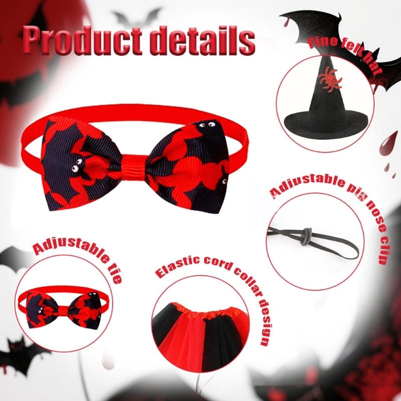 Scary Gothic Halloween Decoration Set for Front Door Yard and indoors Parties Quick Setups Felt Materials