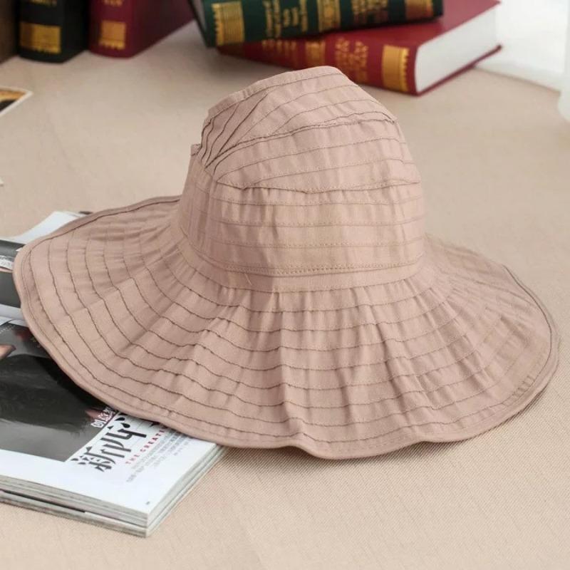 2019 Summer Parent-child Sun Hat Women Wild Anti-UV Ride Folding Sun Hat Empty Top Cap Wide Side Sun Hat Girl Beach Hat