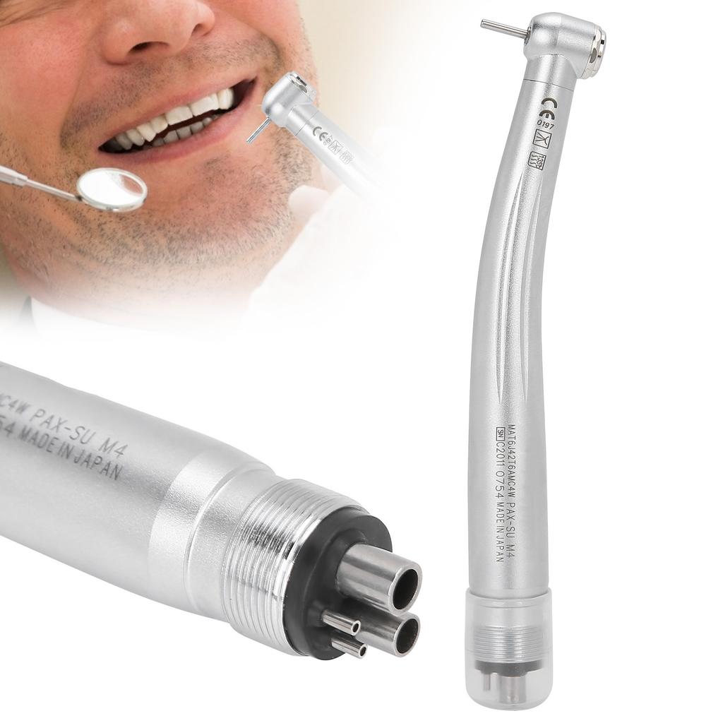 4 Holes Dental Handpiece High Speed Polishing Handpiece Push Button Dentist Tool