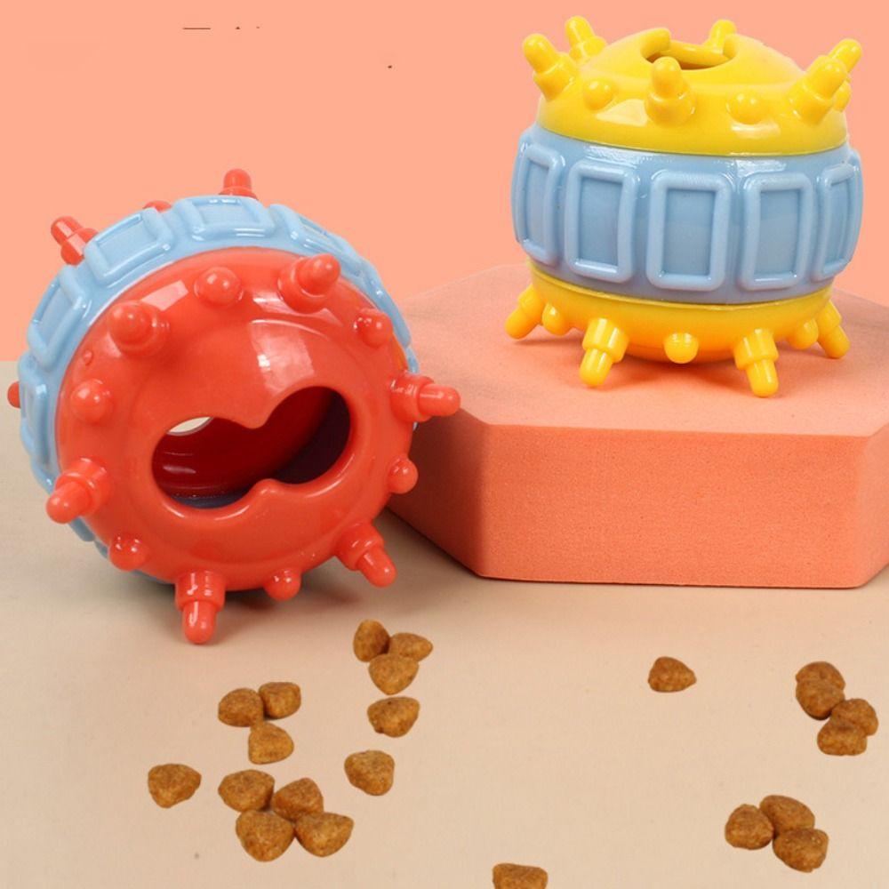 4 Pcs/set Food Puzzle Bite Resistant Interactive Dog Toys TPR Wear Resistant Dog Food Dispensing Colorful Dog Chew Solo Play