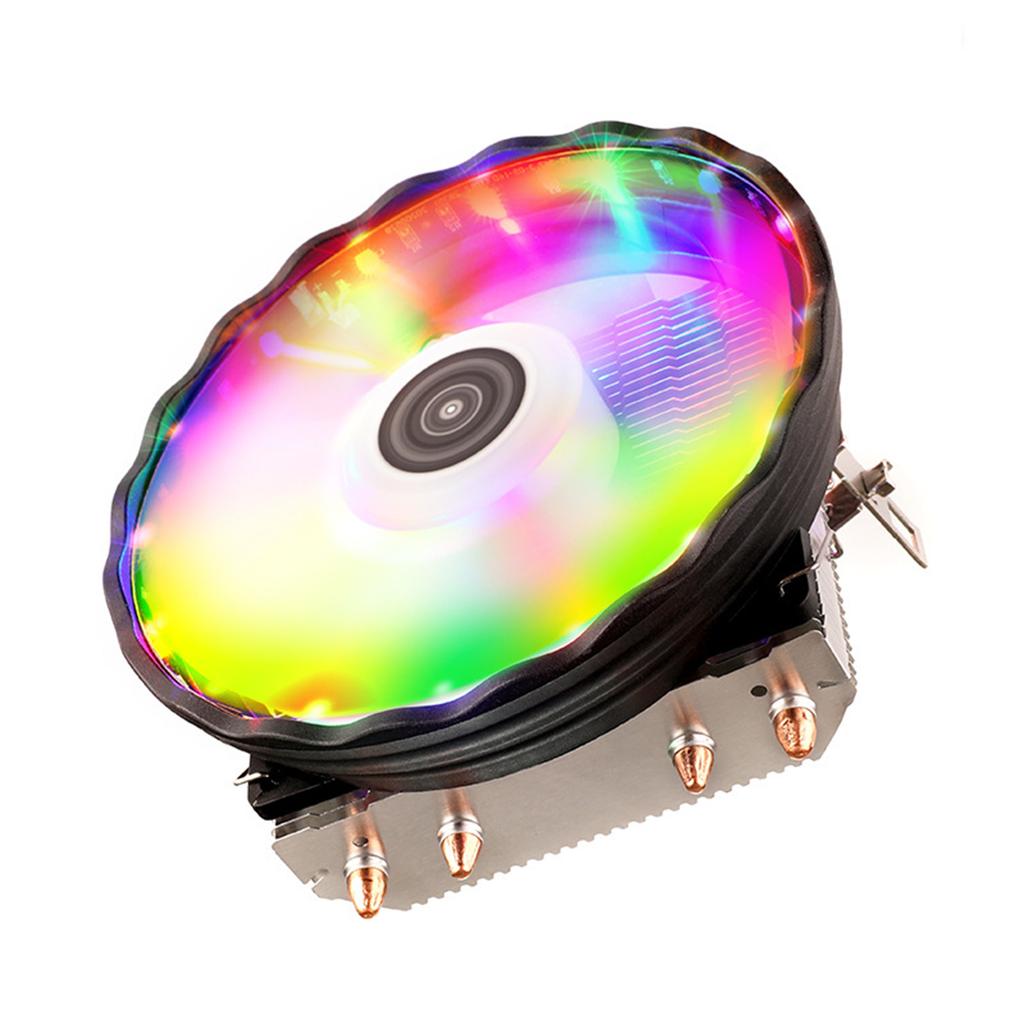 RGB CPU Processor Cooler For 1151 1155 AM4 AM3 CPU Cooling Fan 2/4 Heat Pipe PWM 4Pin PC Radiator RGB Fan Replacement