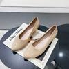 New Slope Heel Single Shoes Women's Fashion Simple Shallow Mouth Pointed Beanie Shoes Casual Retro One-pedal Flat Lazy Shoes