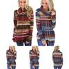 Womens Hoodie Blouse Sweatshirt Long Sleeve Jumper Pullover Striped Top Shirt