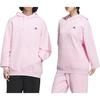 Adidas Solid Color Hooded Thickened Fleece Lined Casual Pullover Sweatshirt Unisex Clear Pink (Unisex) Sweatshirts IV7587