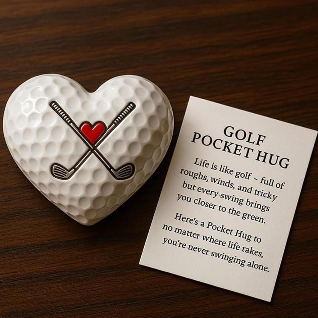 Heart Shaped Golf Pockets Hug Gift Motivational Golf Ball Heart Shaped Ball Encouragement Inspirational Quote Cards For Women
