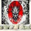 Samurai Wall Tapestry Aesthetic Wall Hanging Printed Fabric Blanket Decorative Tapestries for Bedroom Living Room Home Decor