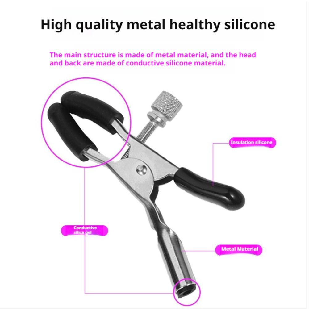 Electric Shock Nipple Clamps Breast Massager Stimulator BDSM Toys Bondage Clitoris Labia Clamp Slave Sex Toys Women Adult Games