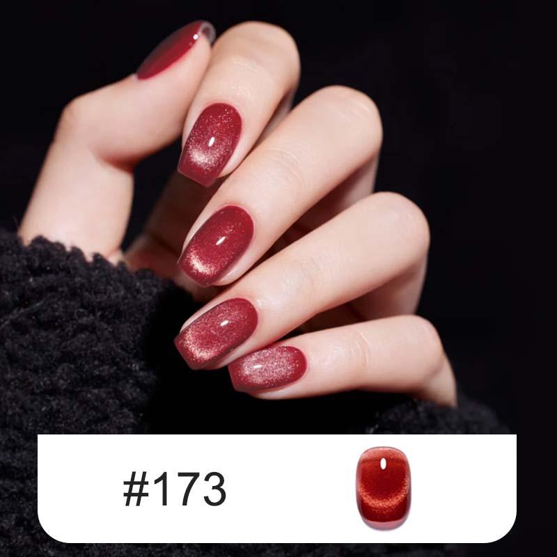 Red Crystal Cat Eye Nail Polish Ruby  Nail Art