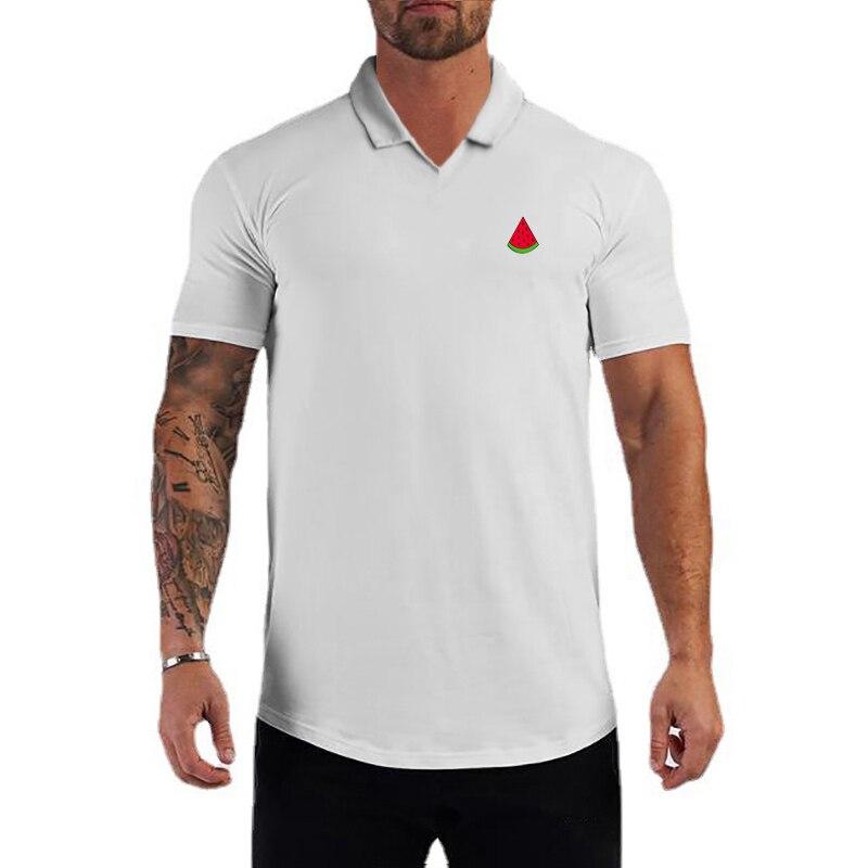 Do The Work  Muscleguys Brand Men's Pure Cotton Printed High Quantity Turned-collar Summer Fashion Casual Breathable Polo Shirt