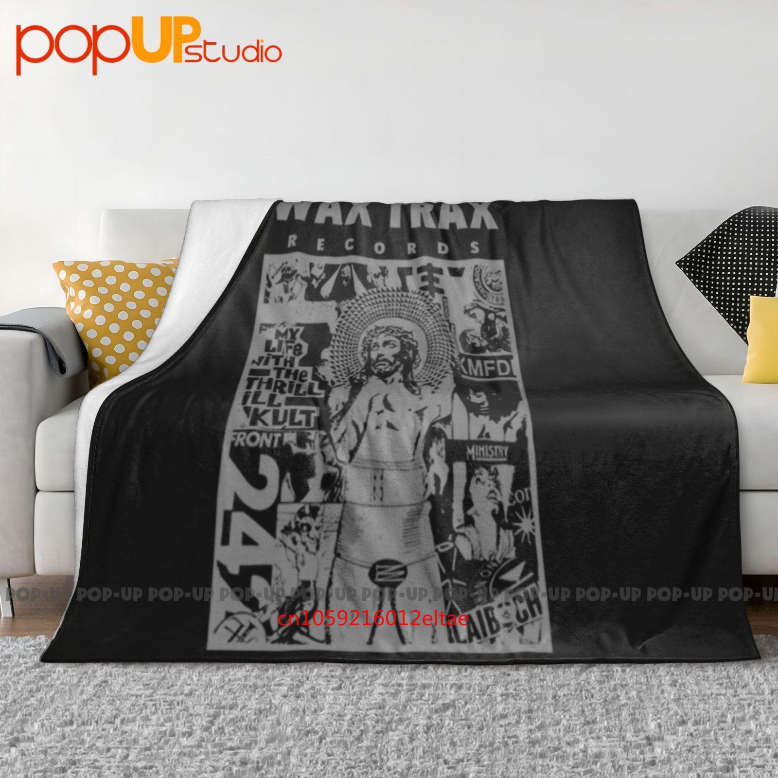 Wax Trax Movie Industrial Front 242 Fla Ministry Tkk Ebm Ultra-Soft Blanket Quilt Winter Sofa Cover Bed Covers Size: 75*100cm, Weight: 230 GSM