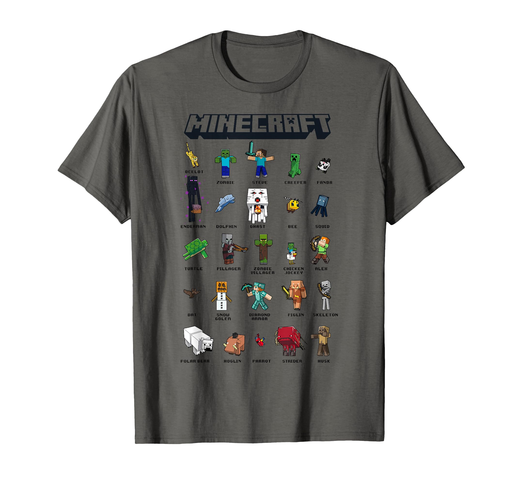 

Футболка с групповым снимком Minecraft в стиле коллажа