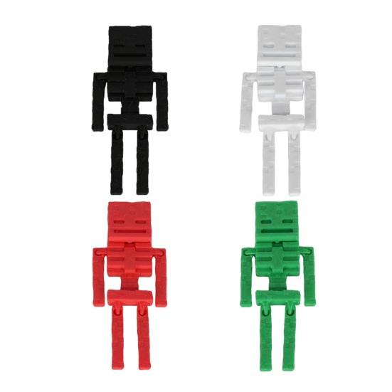 Pixel Robot Ornament Fidget Toy Mini Robot Figurine DIY Assembly Toy Robot Figure Stress Relief Toy Gift for Robot Lovers