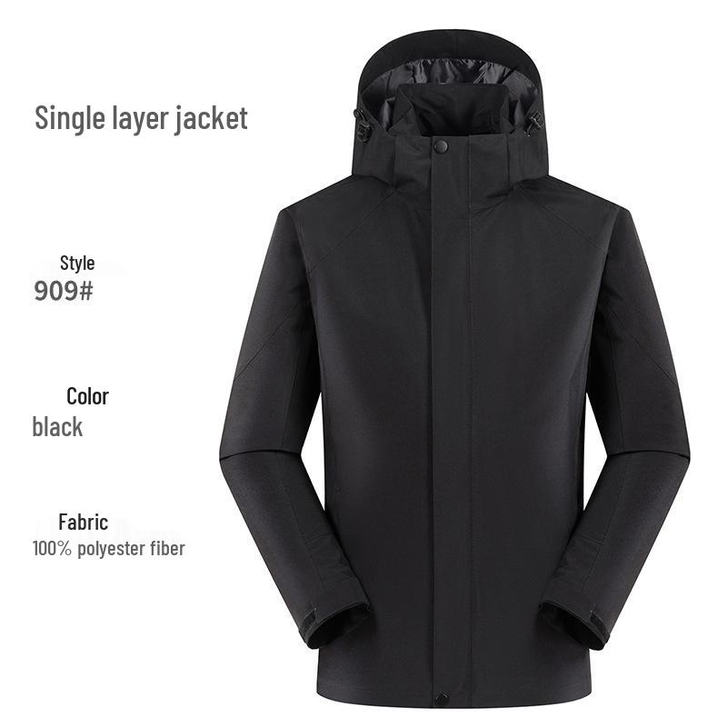 Men s Custom Windbreaker: Spring/Autumn Long-Sleeved Jacket, Waterproof and Windproof with Custom Logo for Outdoor Workwear L чёрный