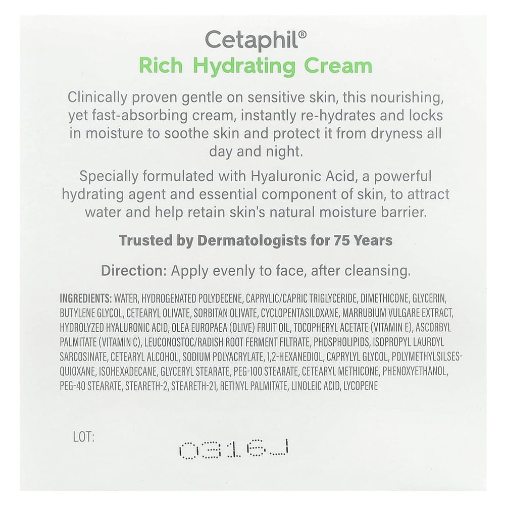 Cetaphil High-Hydration Eye Cream with Hyaluronic Acid 48g (1.7oz)