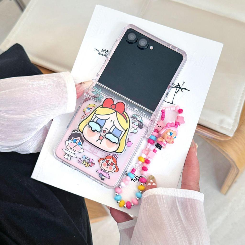 Samsung Z Flip7 Crying Baby Protective Case for Women – Anti-Drop, Creative Design for Fold 4 & Flip 3