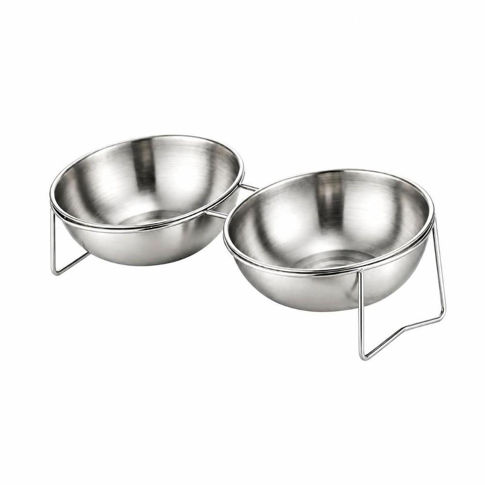 Tilted Cat Food Bowl 201 Stainless Steel Dog Water Bowls Stable Cat Bowls for Puppy and Cat
