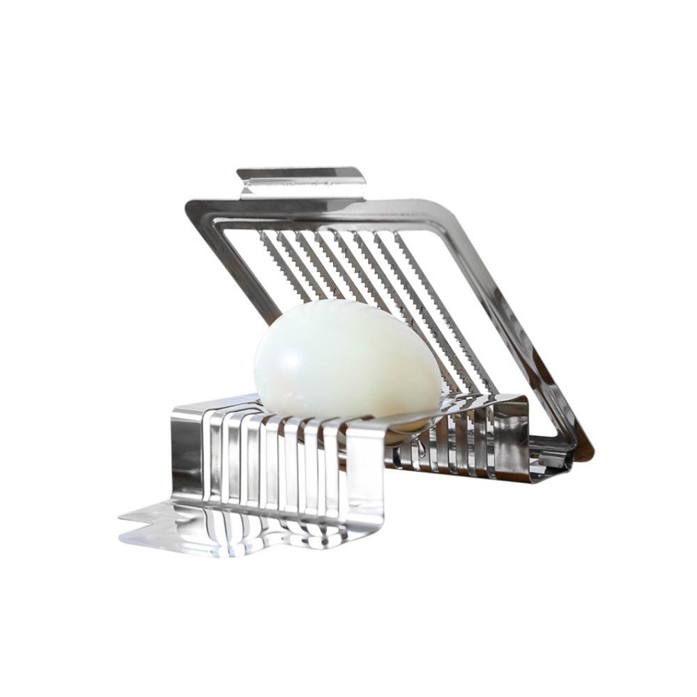 Stainless Steel Egg Slicers Multifunctional Heavy Duty Mushroom Slicers with Round Groove Easy Support Egg Cutter