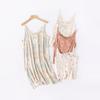 Summer New Ladies Nightdress Camisole Skirt Printed V-neck Sleeveless Skirt Sexy Dress Summer Plus Size Women