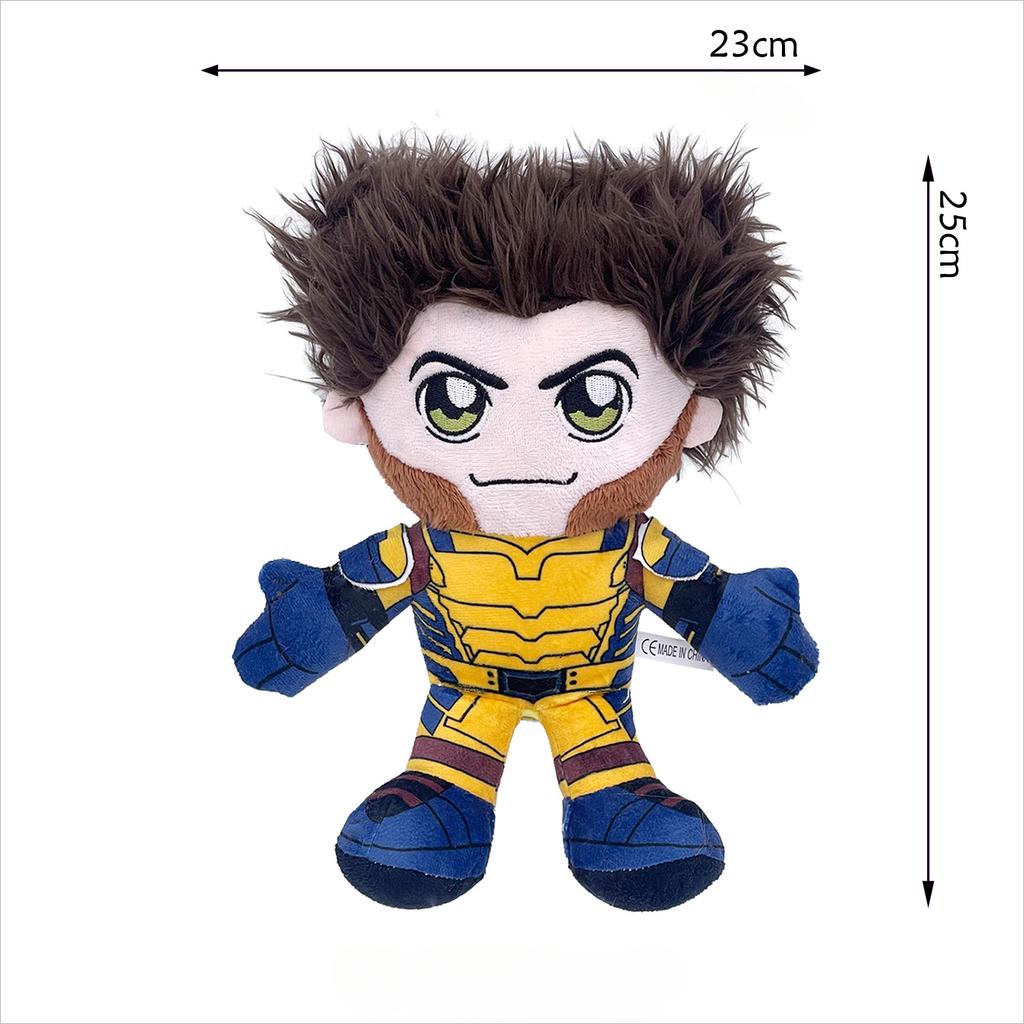 Dogpool Plush Plushie Deadpool Wolverine Doll Logan Bolster Pillow Room Decoration Kids Christmas Toy Gifts Cuddly Stuffed Fluffy Huggable Kawaii